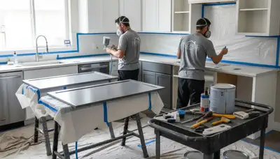 Cabinet painting in Oak Park, IL for smooth, durable kitchen refinishing