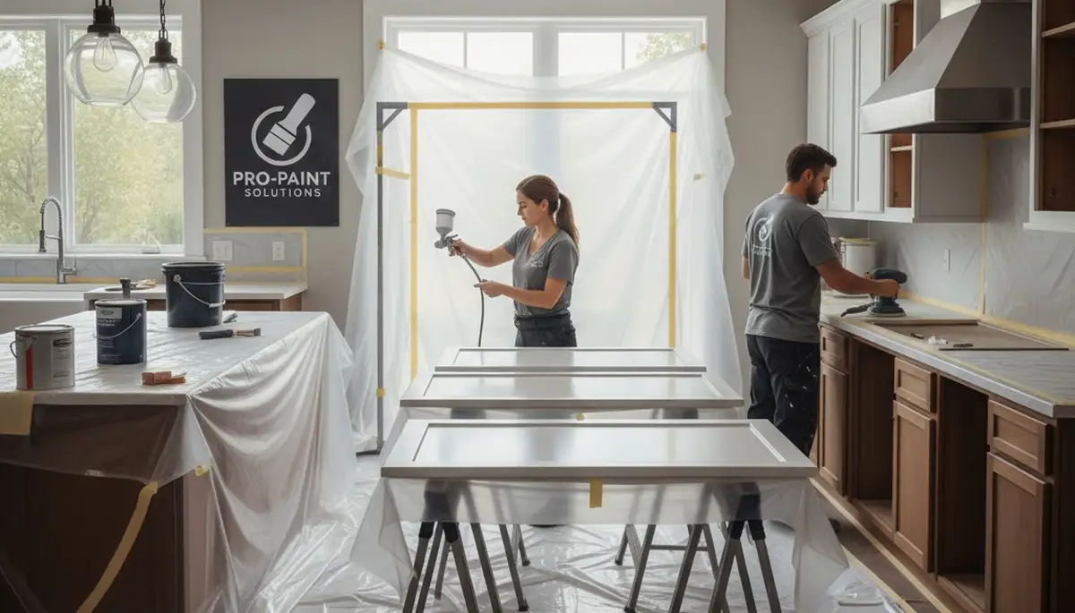 Cabinet painting service in Oak Park, IL for durable, refinished kitchen cabinets
