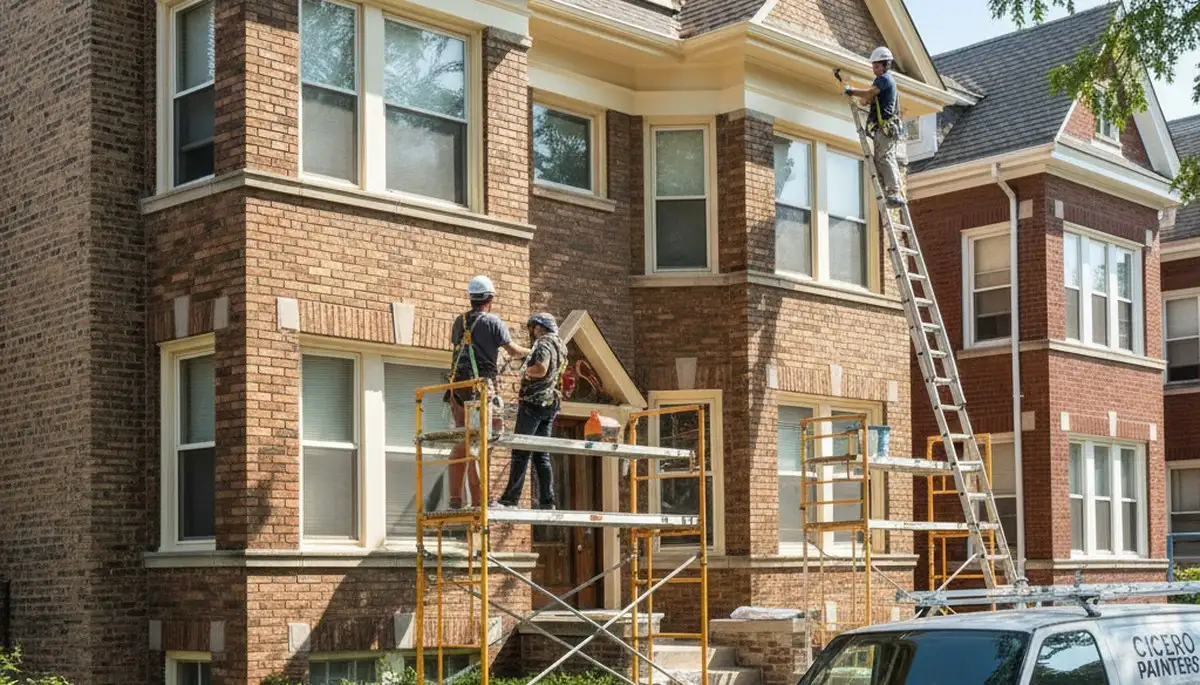 Painting contractors in Oak Park, IL providing professional interior and exterior painting services
