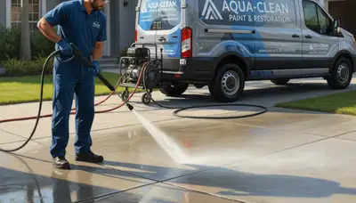 Concrete pressure cleaning in Oak Park, IL removes grime from driveways and patios
