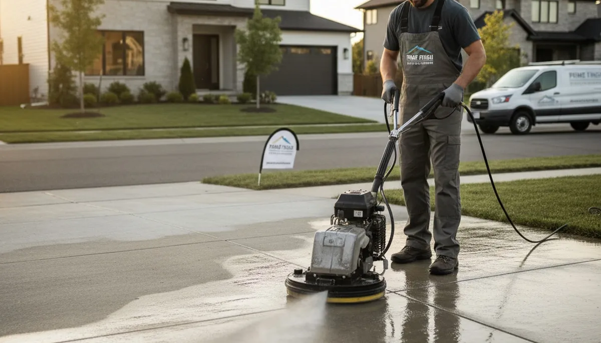 Concrete pressure cleaning in Oak Park, IL for driveways and patios by Oak Park Paint Pros