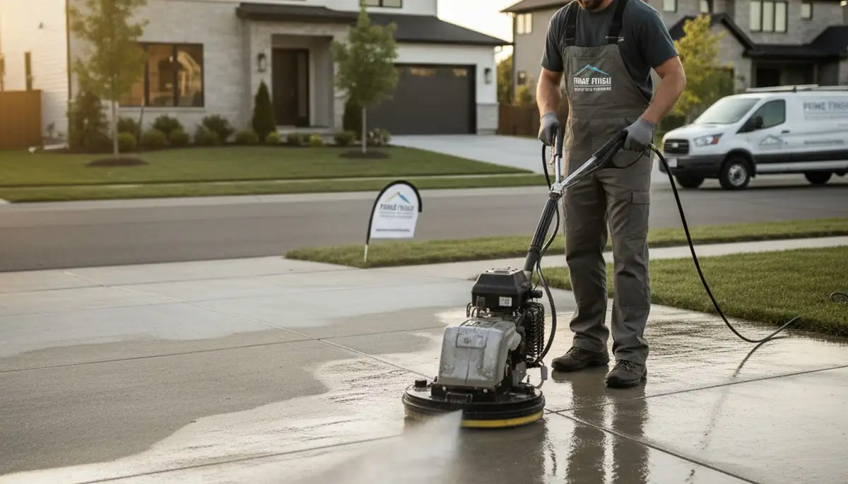 Concrete pressure cleaning in Oak Park, IL for driveways and patios by Oak Park Paint Pros