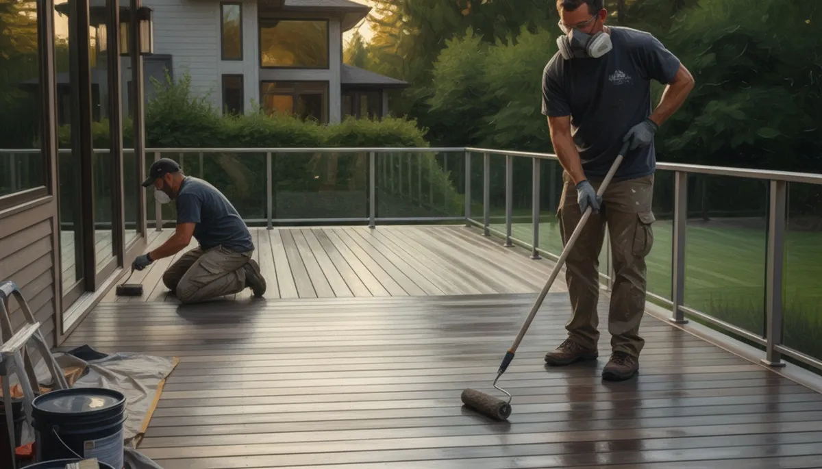 Deck painting in Oak Park, IL by Oak Park Paint Pros for weather-resistant wood protection