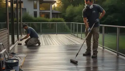 Deck painting in Oak Park, IL by Oak Park Paint Pros for weather-resistant wood protection
