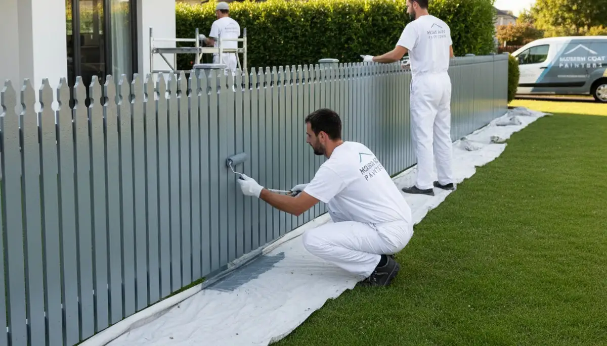 Fence painted by Oak Park Paint Pros in Oak Park, IL for durable weather protection
