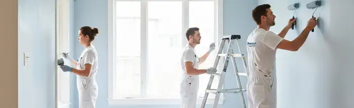 Oak Park, IL painting contractor homepage hero image for interior and exterior house painting services
