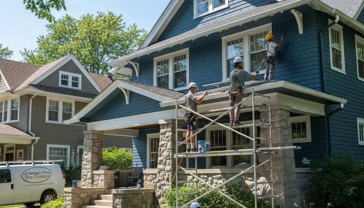 Oak Park, IL painting contractor completing professional interior painting service