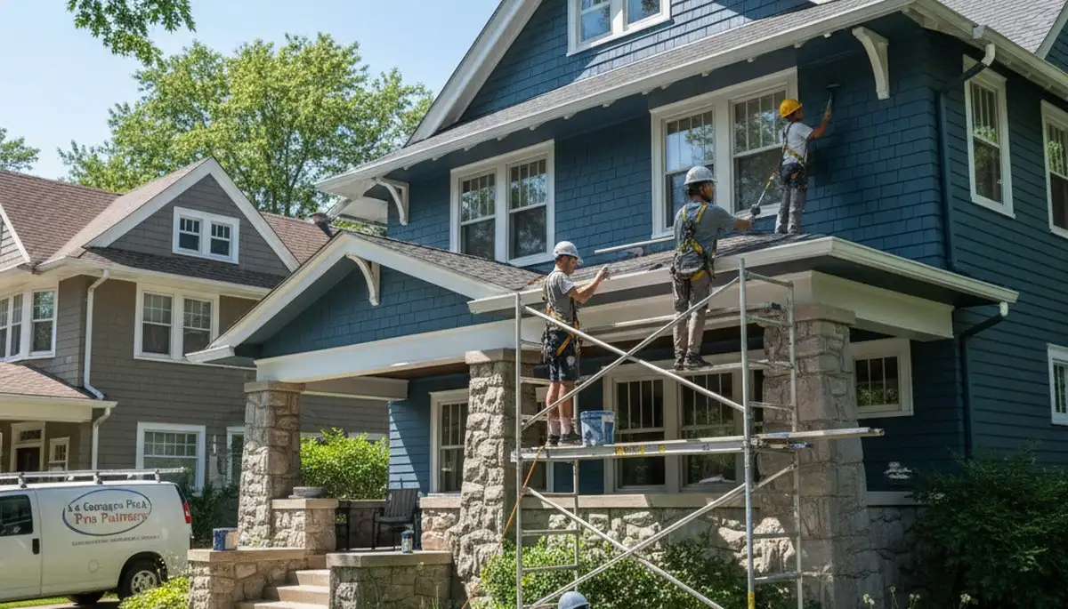 Oak Park, IL painting contractor completing professional interior painting service