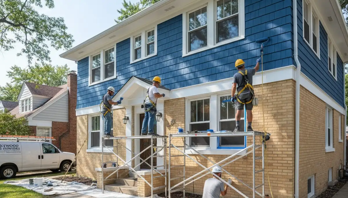 Painting contractor in Oak Park, IL providing professional interior and exterior house painting services