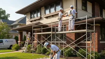 Painting contractor in Oak Park, IL providing professional interior and exterior house painting services