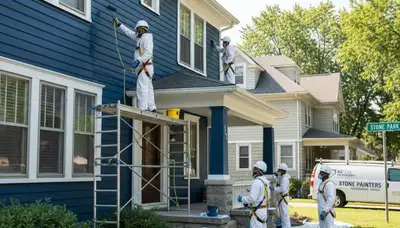 Painting contractor serving Oak Park, IL with professional interior and exterior house painting services